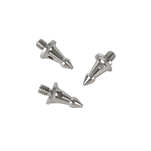 Enhance stability with GERMAN TACTICAL SYSTEMS Tripod Spikes, designed to pierce the ground for superior grip when rubber feet fall short.